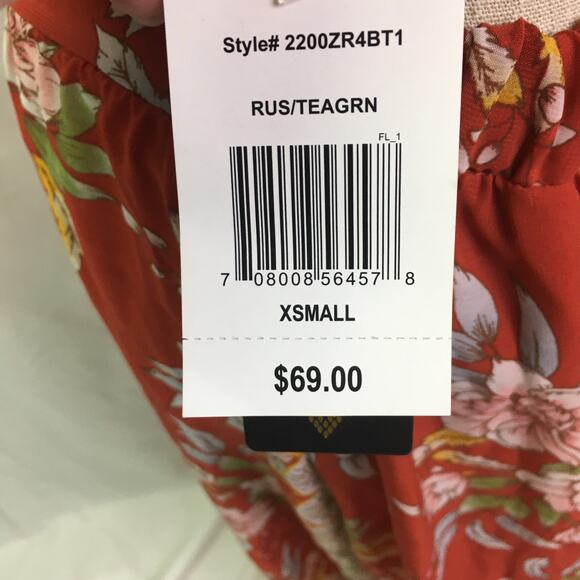 City Triangles Halter Dress Rust Teagreen XS - Picture 10 of 14